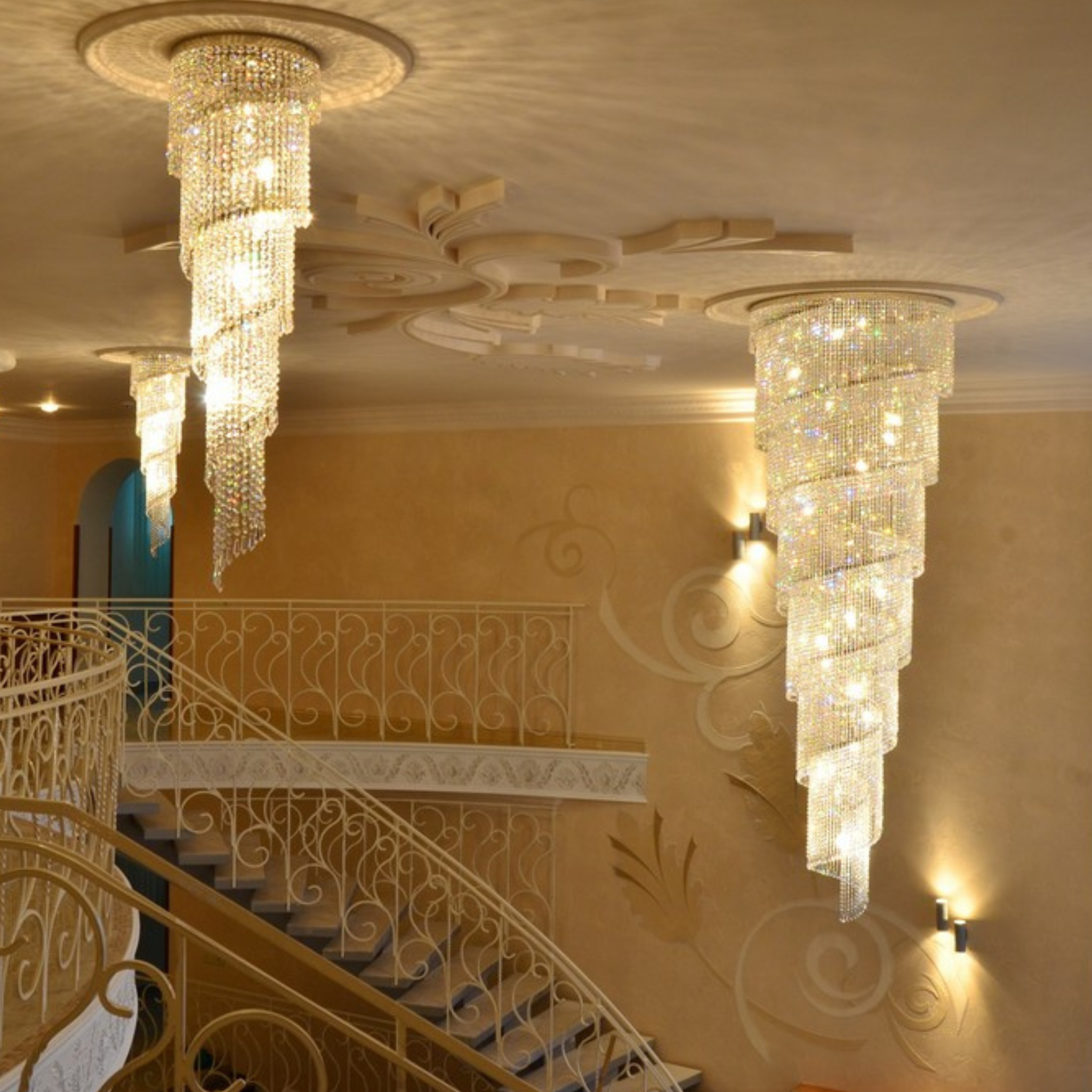 Babylon 6 Crystal Glass Chandelier - Wranovsky - Luxury Lighting Boutique