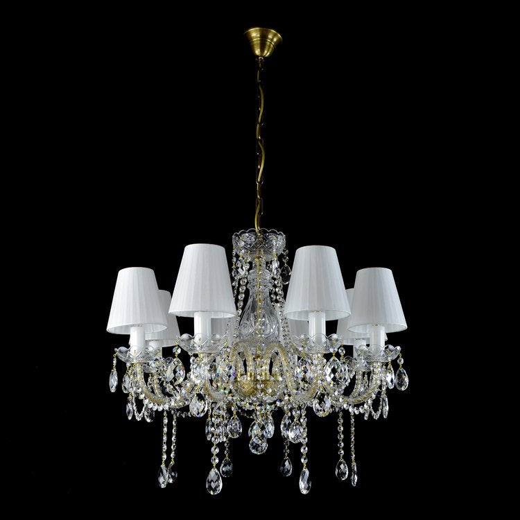 Belle 8 Crystal Chandelier (Gold/Silver) - Wranovsky - Luxury Lighting Boutique