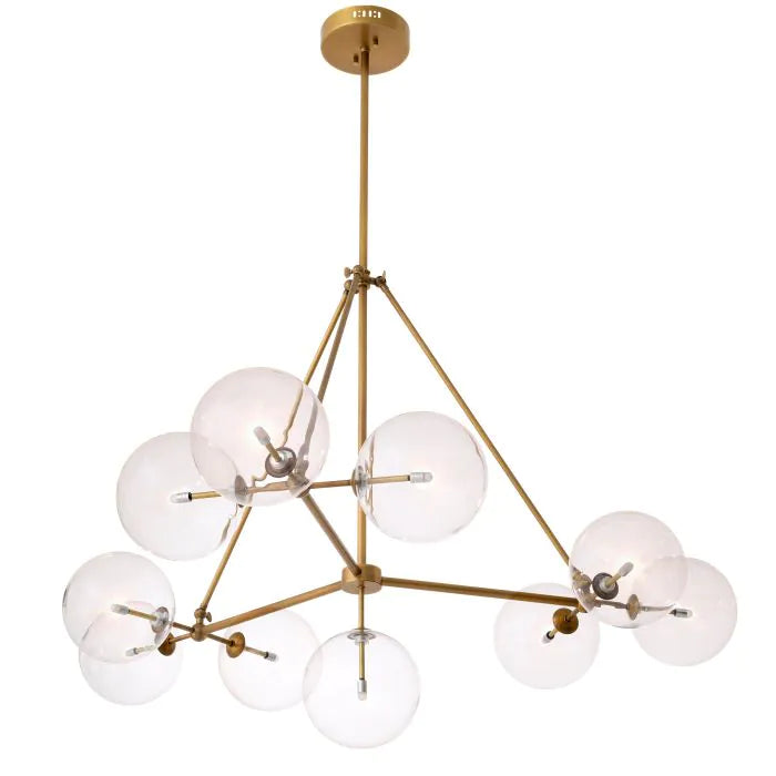 Bermude Modern Glass Chandelier - [Bronze/Antique] - Eichholtz - Luxury Lighting Boutique