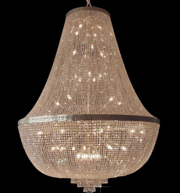 Brilliant 42 Light Crystal Basket Chandelier - Glass LPS - Luxury Lighting Boutique