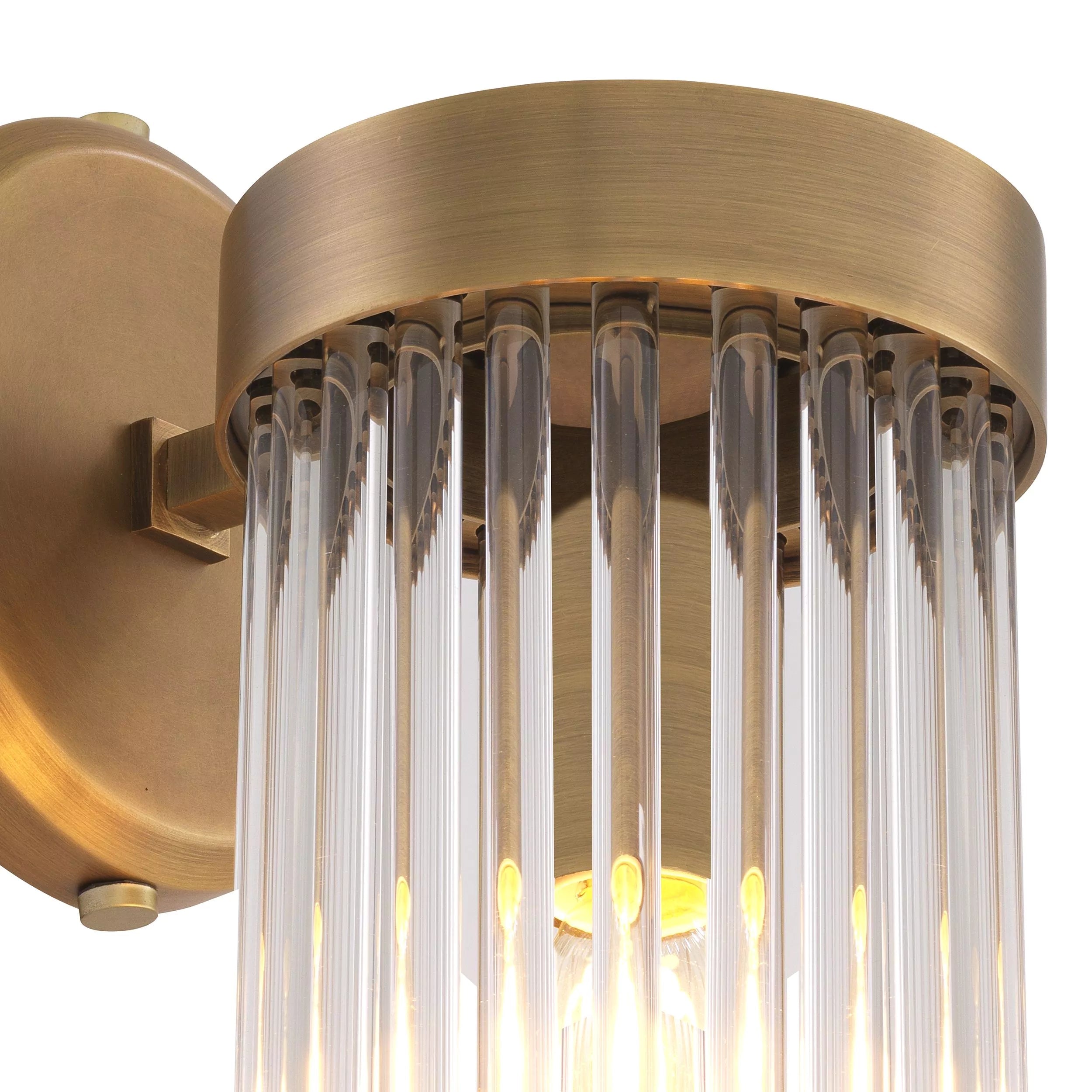 Carnero Wall Lamp - (Antique Brass Finish | Clear Glass) - Eichholtz - Luxury Lighting Boutique