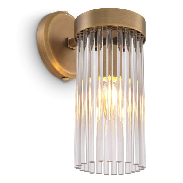 Carnero Wall Lamp - (Antique Brass Finish | Clear Glass) - Eichholtz - Luxury Lighting Boutique