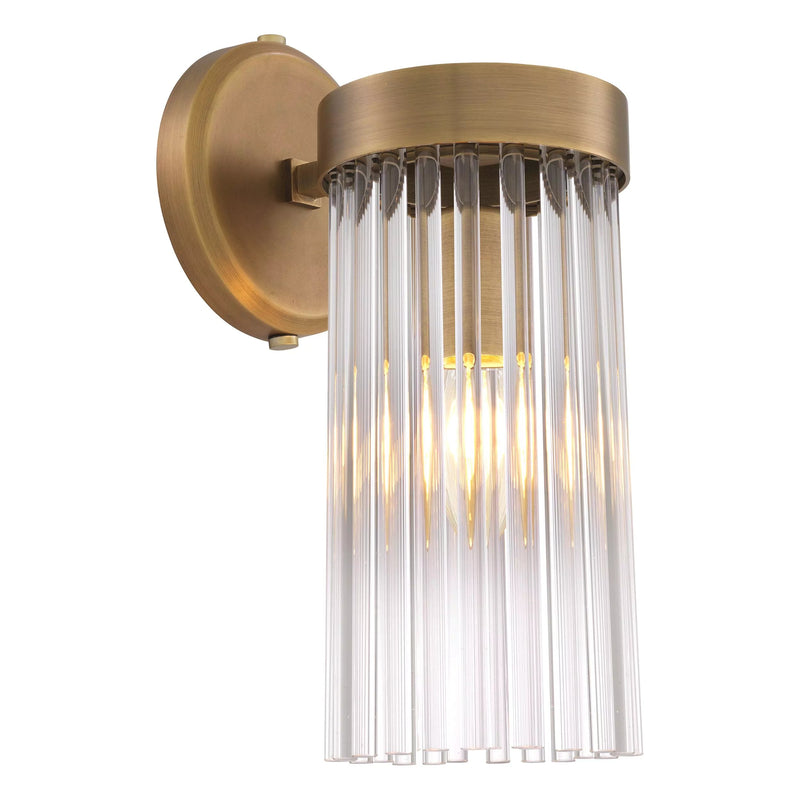 Carnero Wall Lamp - (Antique Brass Finish | Clear Glass) - Eichholtz - Luxury Lighting Boutique