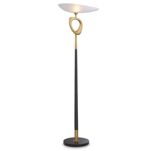 Celine Floor Lamp - (Antique brass finish White glass) - Eichholtz - Luxury Lighting Boutique