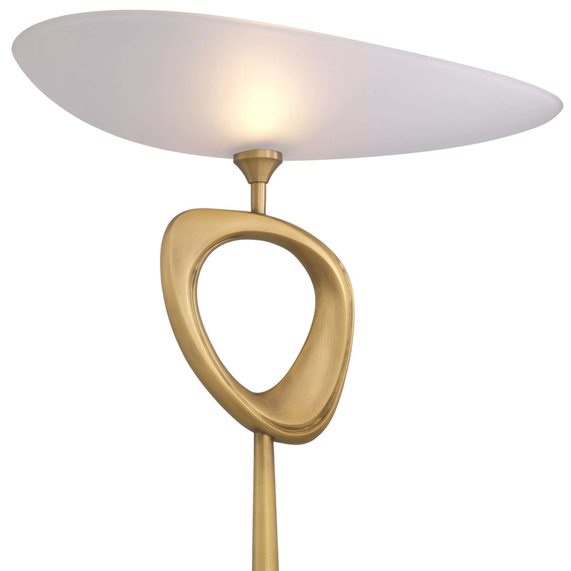 Celine Floor Lamp - (Antique brass finish White glass) - Eichholtz - Luxury Lighting Boutique