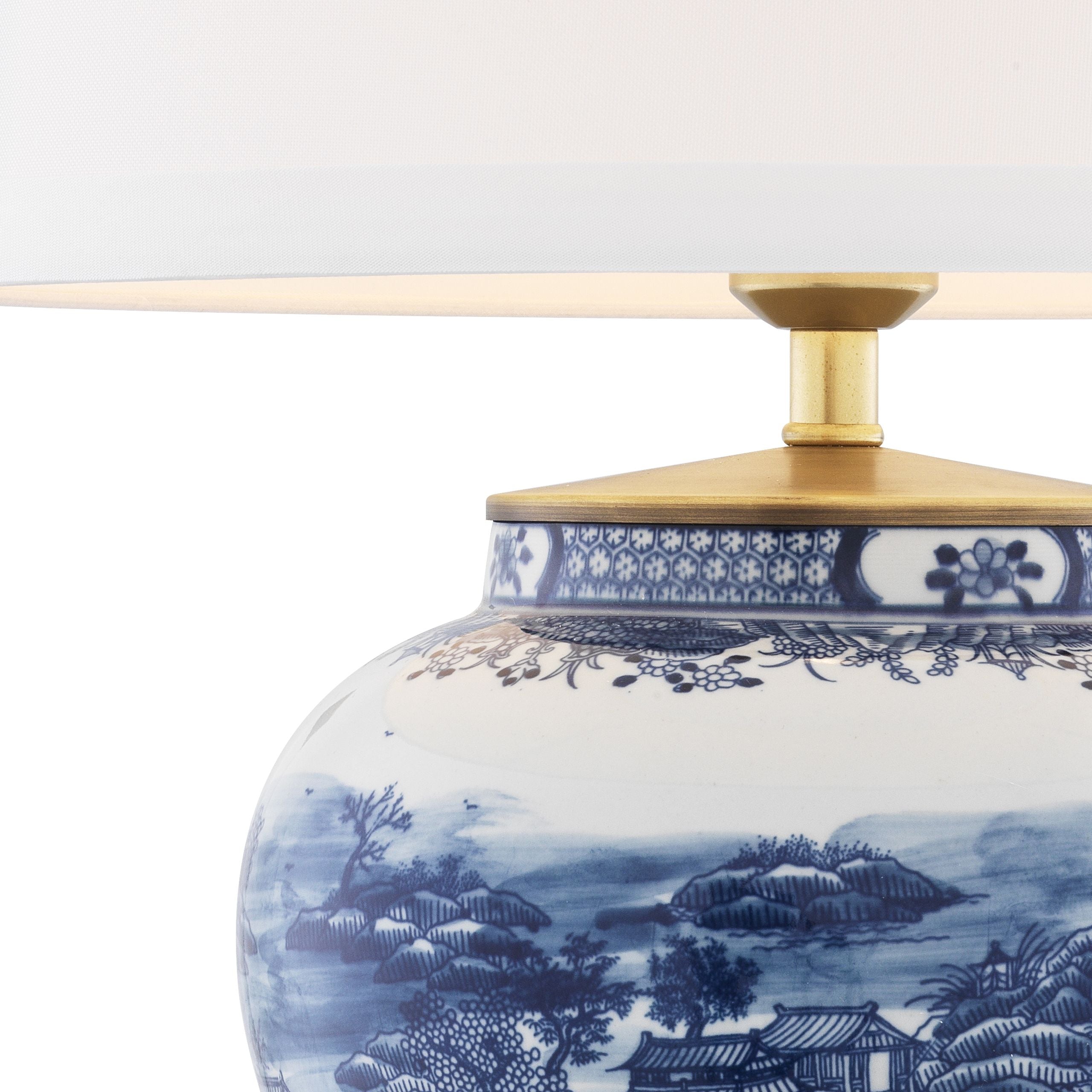 Chinese Blue Ceramic Table Lamp - [Blue] - Eichholtz - Luxury Lighting Boutique