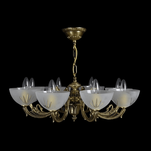Cirrus 8 Light Traditional Brass Chandelier - Wranovsky - Luxury Lighting Boutique