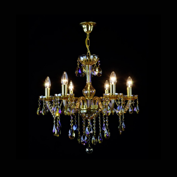 Clarit 6 Crystal Glass Chandelier - Wranovsky - Luxury Lighting Boutique