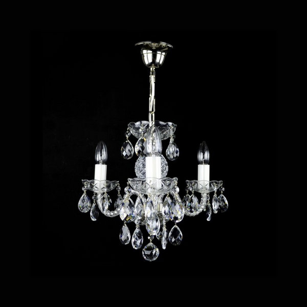 Clasico 3 Crystal Glass Chandelier - Wranovsky - Luxury Lighting Boutique