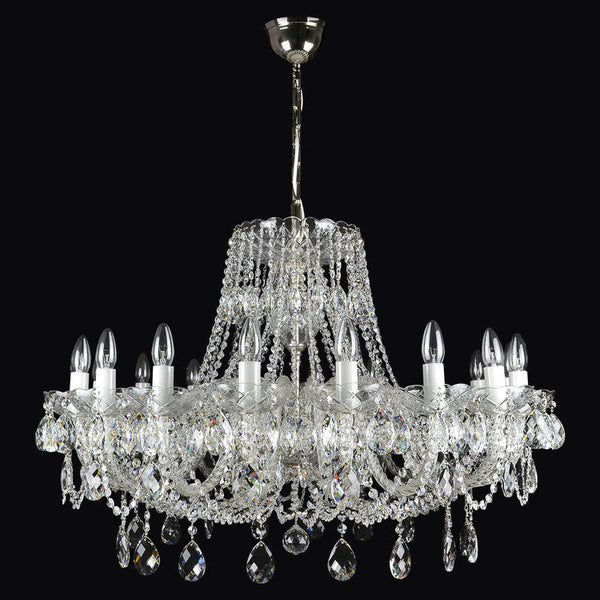 Classe 18 Crystal Glass Chandelier (Gold/Silver) - Wranovsky - Luxury Lighting Boutique