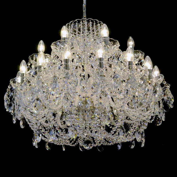 Classe 24 Crystal Glass Chandelier (Gold/Silver) - Wranovsky - Luxury Lighting Boutique