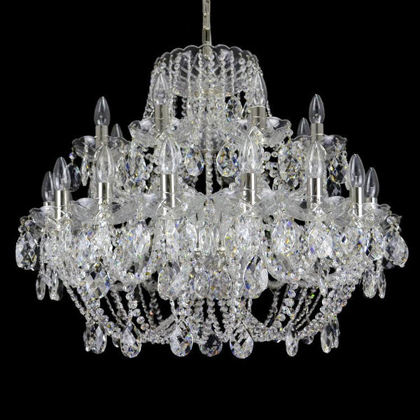 Classe 24 Crystal Glass Chandelier (Gold/Silver) - Wranovsky - Luxury Lighting Boutique
