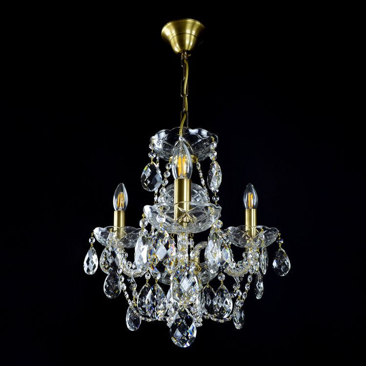 Classe 3 Crystal Glass Chandelier (Gold/Silver) - Wranovsky - Luxury Lighting Boutique
