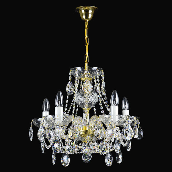 Classe 5 Crystal Glass Chandelier (Gold/Silver) - Wranovsky - Luxury Lighting Boutique