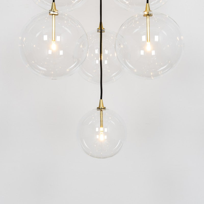 Cluster Mix 13 Light Modern Brass Chandelier - Schwung - Luxury Lighting Boutique