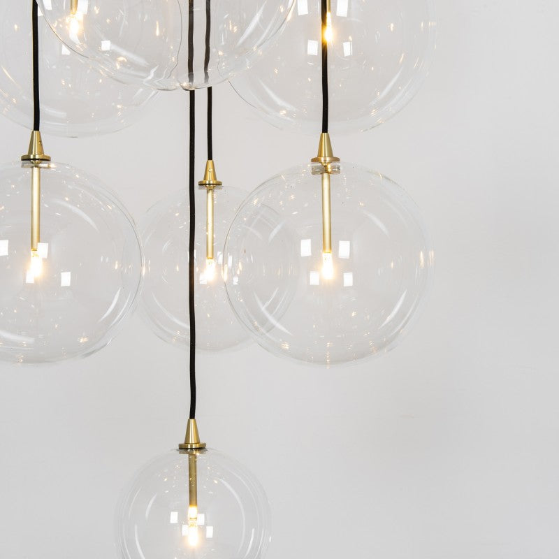 Cluster Mix 13 Light Modern Brass Chandelier - Schwung - Luxury Lighting Boutique