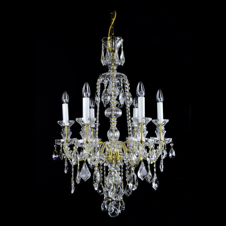 Crown 6 Light Crystal Chandelier - Wranovsky - Luxury Lighting Boutique