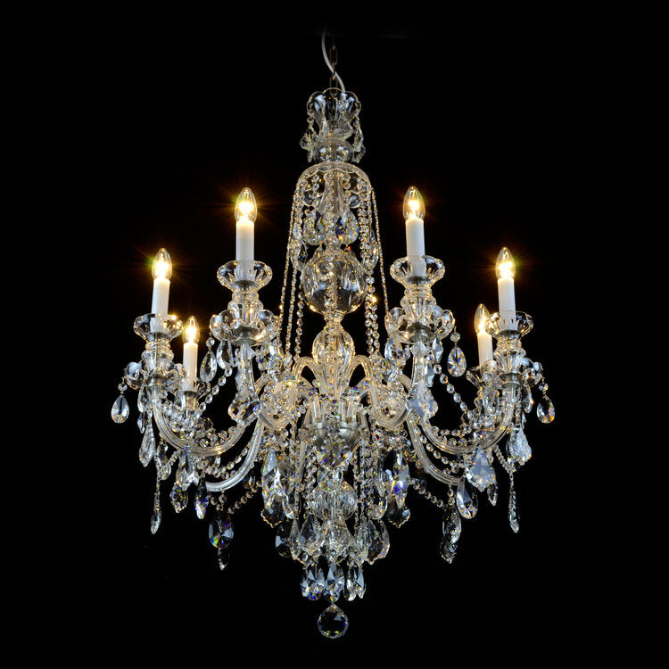 Crown 8 Light Crystal Chandelier - Wranovsky - Luxury Lighting Boutique