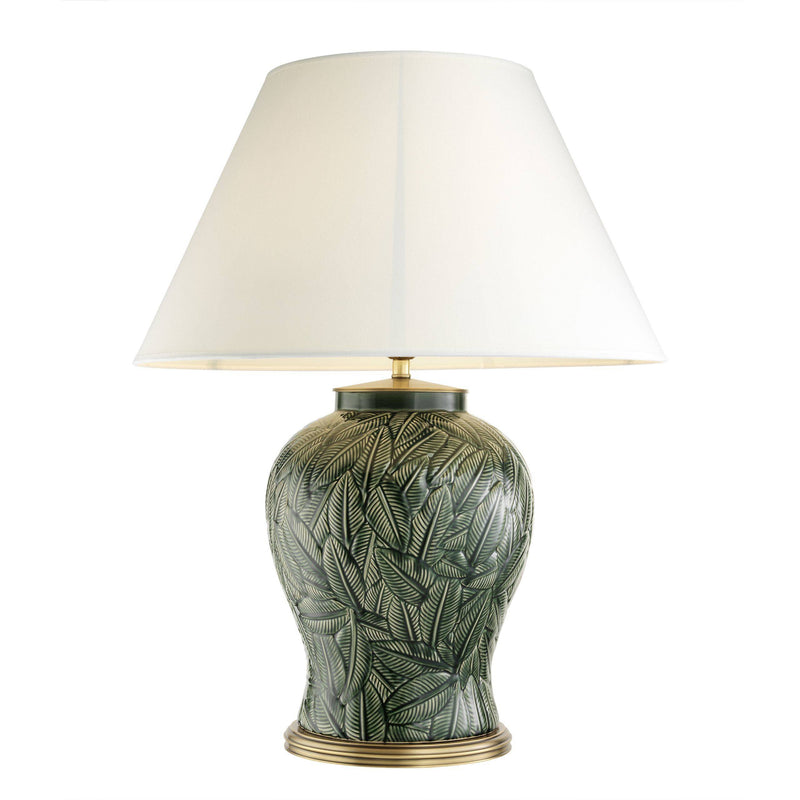Cyprus Ceramic Table Lamps - [Green/White] - Eichholtz - Luxury Lighting Boutique