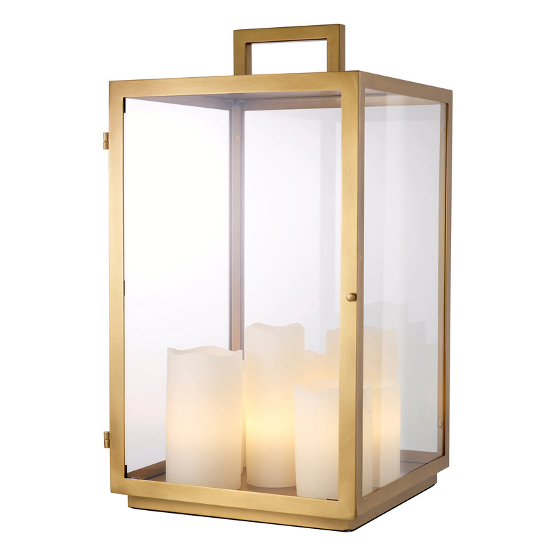 Debonair Table Lamp (Antique Brass Finish & Clear Glass) - Eichholtz - Luxury Lighting Boutique
