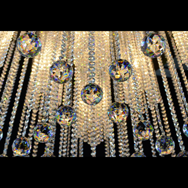 December 9 Light Flush Mount Modern Glass Chandelier - Wranovsky - Luxury Lighting Boutique
