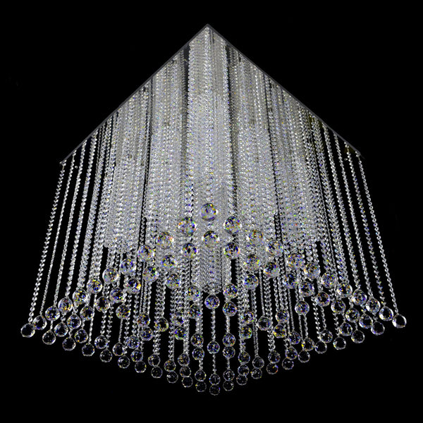 December 9 Light Flush Mount Modern Glass Chandelier - Wranovsky - Luxury Lighting Boutique