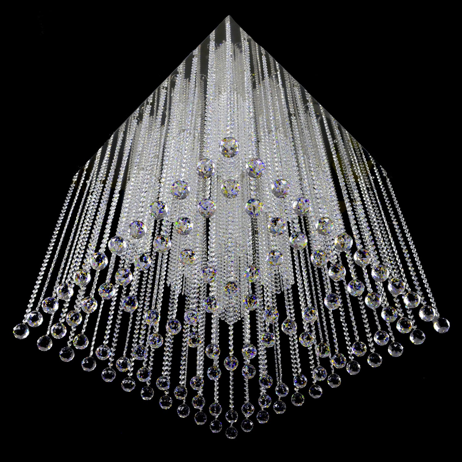 December 9 Light Flush Mount Modern Glass Chandelier - Wranovsky - Luxury Lighting Boutique