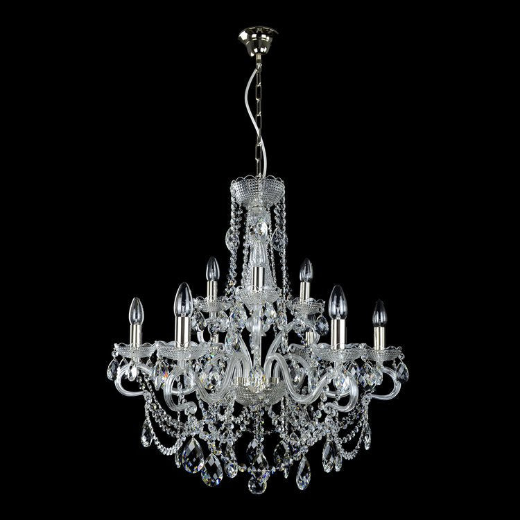 Diamant 12 Crystal Glass Chandelier (Alpha Gold/Silver) - Wranovsky - Luxury Lighting Boutique