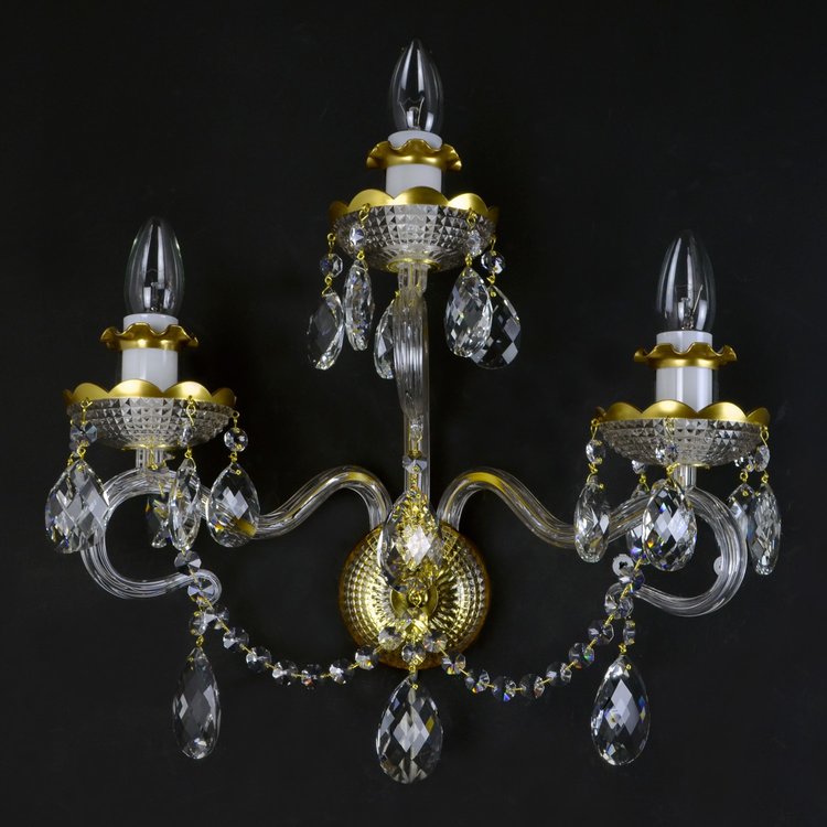 Diamant 3 Wall Light (Gold/Silver) - Wranovsky - Luxury Lighting Boutique