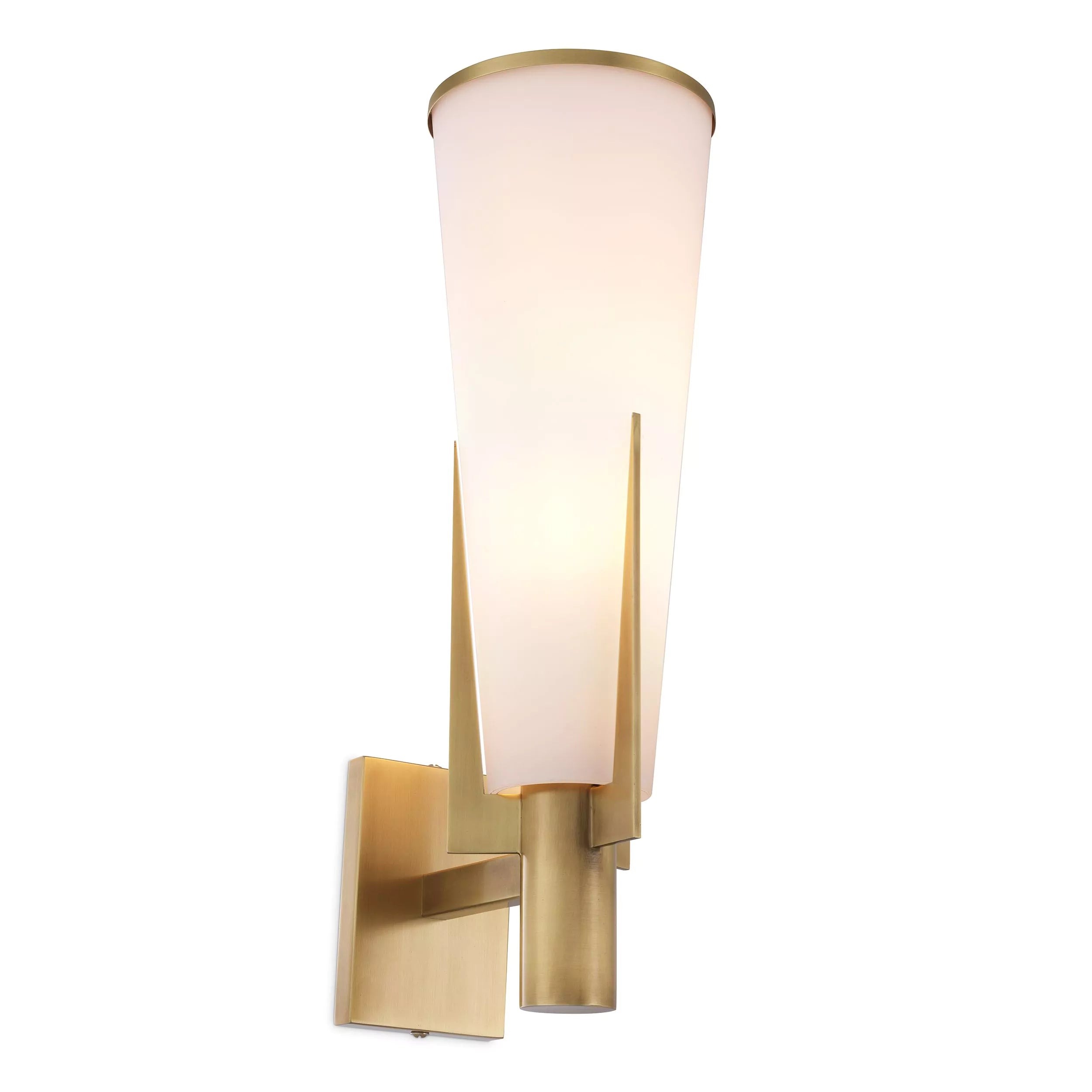 Dino Wall Lamps - (Antique brass finish | white glass) - Eichholtz - Luxury Lighting Boutique