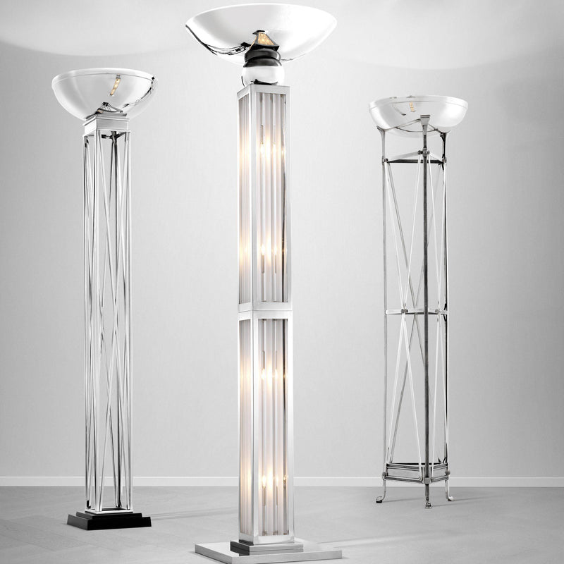 Dorrell Floor Lamp - [Nickel] - Eichholtz - Luxury Lighting Boutique