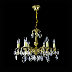 Draco 6 Crystal Glass Chandelier - Wranovsky - Luxury Lighting Boutique