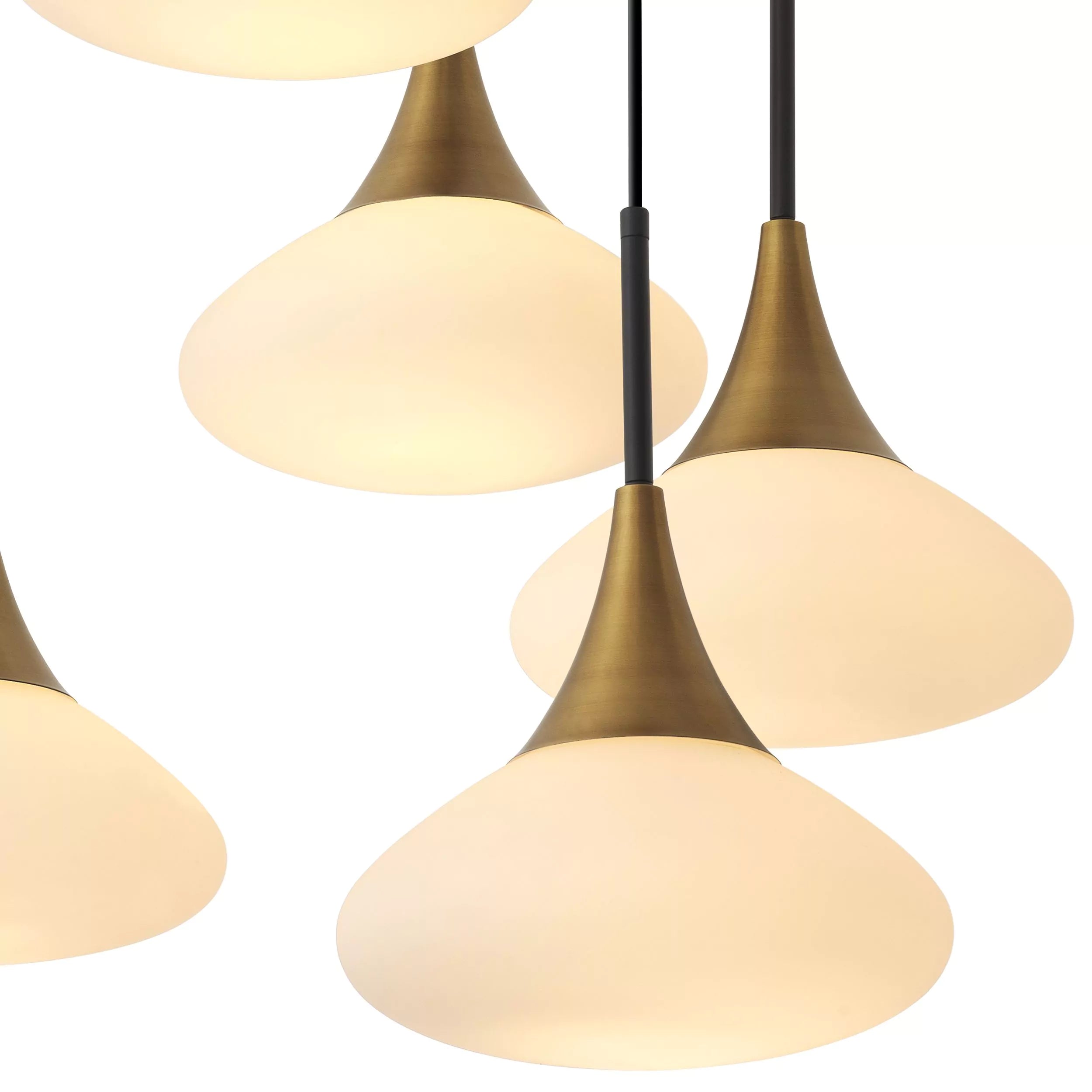 Duco L Modern Brass Chandelier - [Antique Brass Finish | White Glass | Black Finish | Alabaster] - Eichholtz - Luxury Lighting Boutique