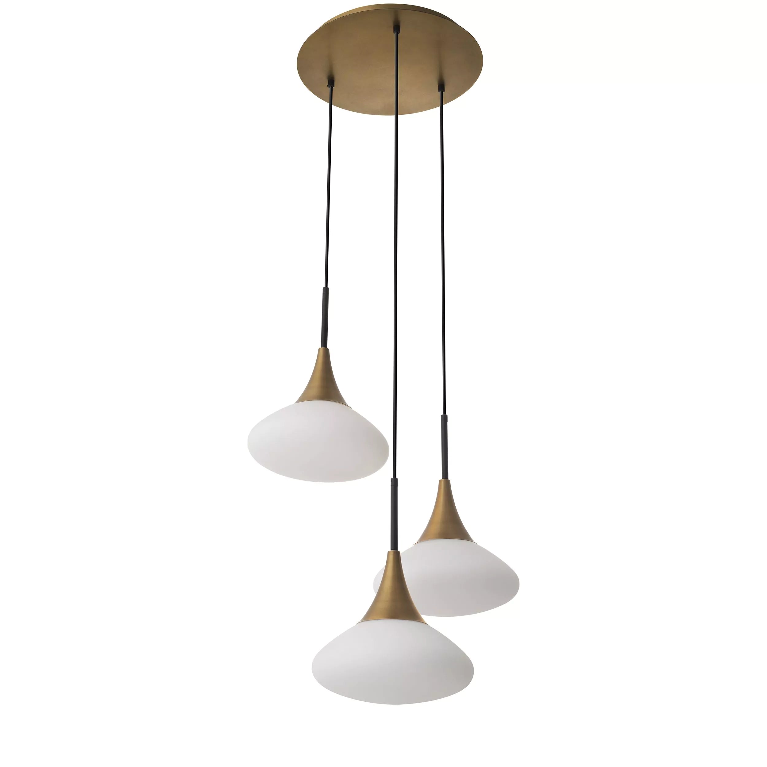 Duco S Modern Brass Chandelier - [Antique Brass Finish | White Glass | Black Finish | Alabaster] - Eichholtz - Luxury Lighting Boutique