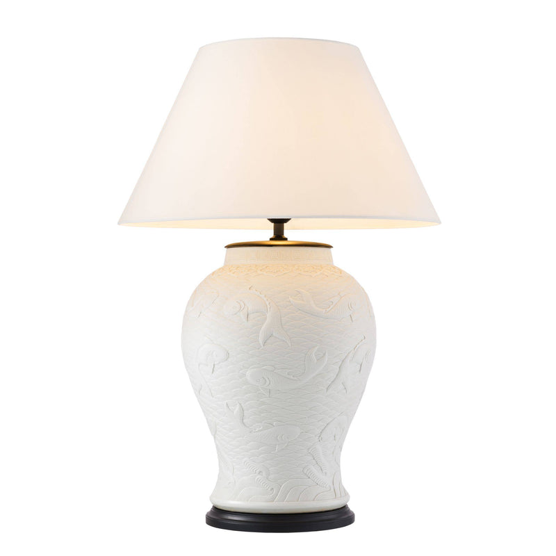 Dupoint Porcelain Table Lamp - [White] - Eichholtz - Luxury Lighting Boutique