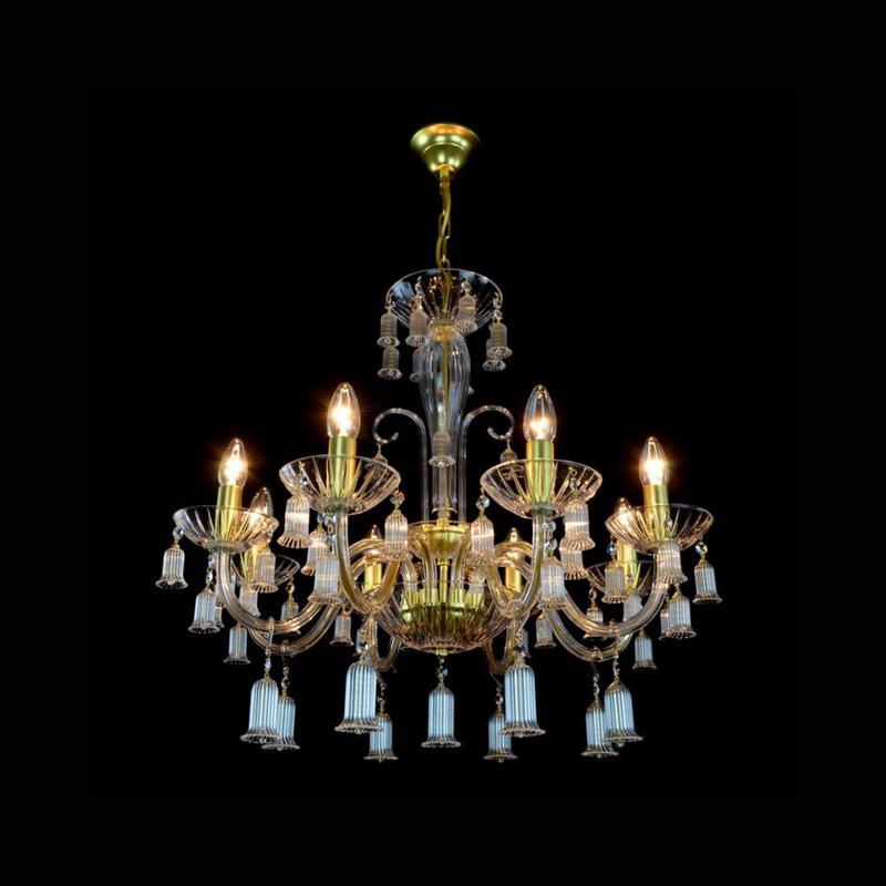 Enchante 8 Crystal Glass Chandelier - Wranovsky - Luxury Lighting Boutique