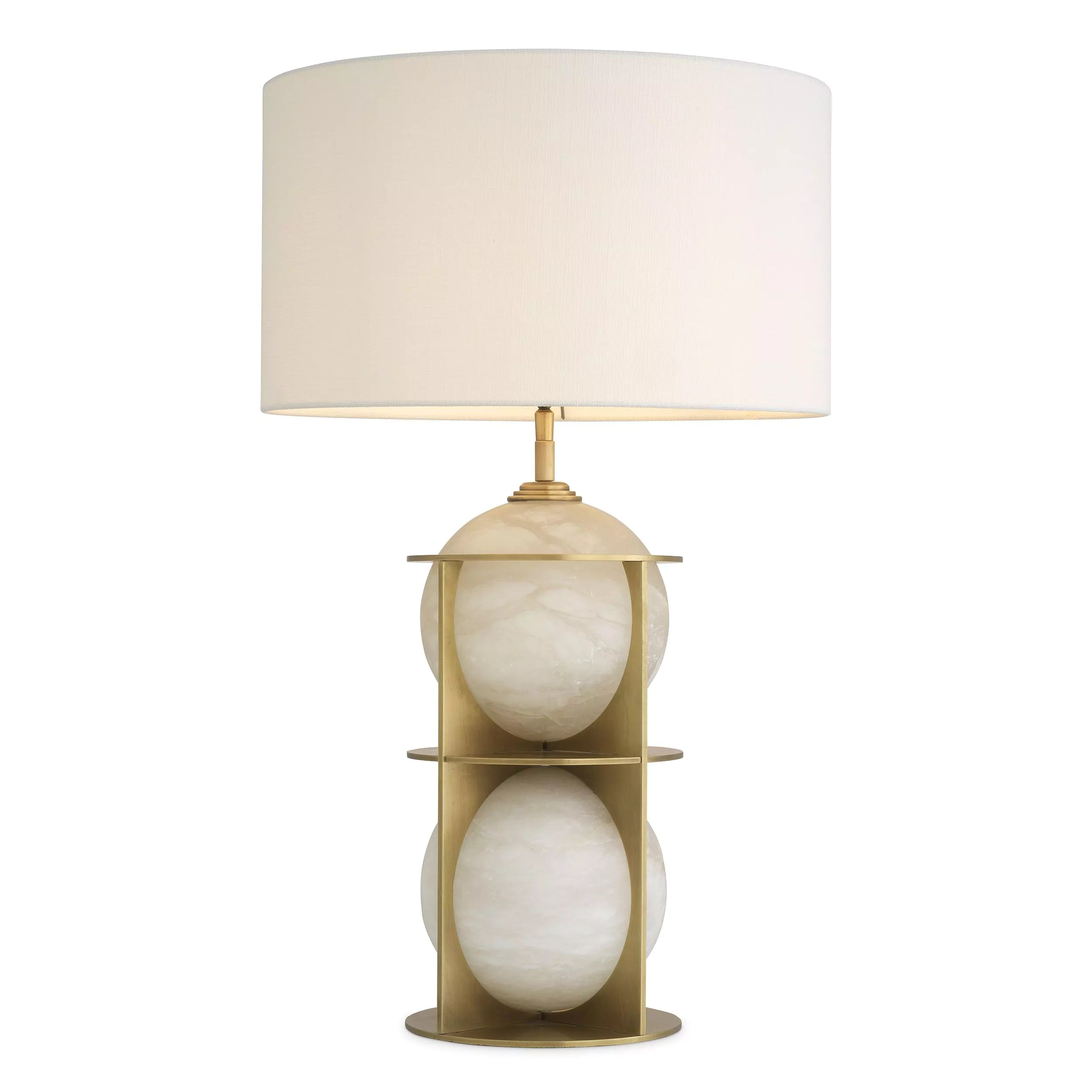 Eternity Table Lamp - (Antique Brass Finish | Alabaster) - Eichholtz - Luxury Lighting Boutique