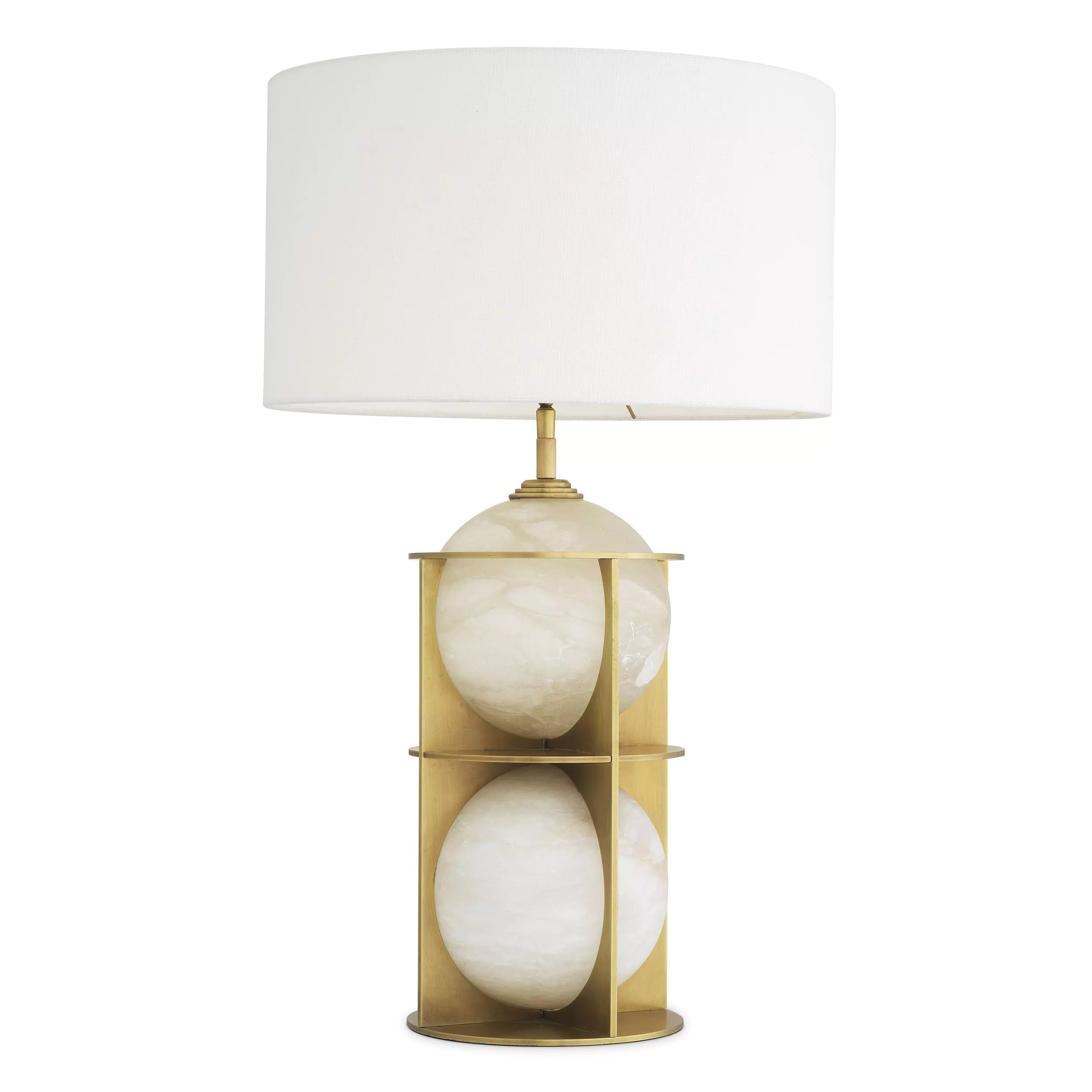 Eternity Table Lamp - (Antique Brass Finish | Alabaster) - Eichholtz - Luxury Lighting Boutique