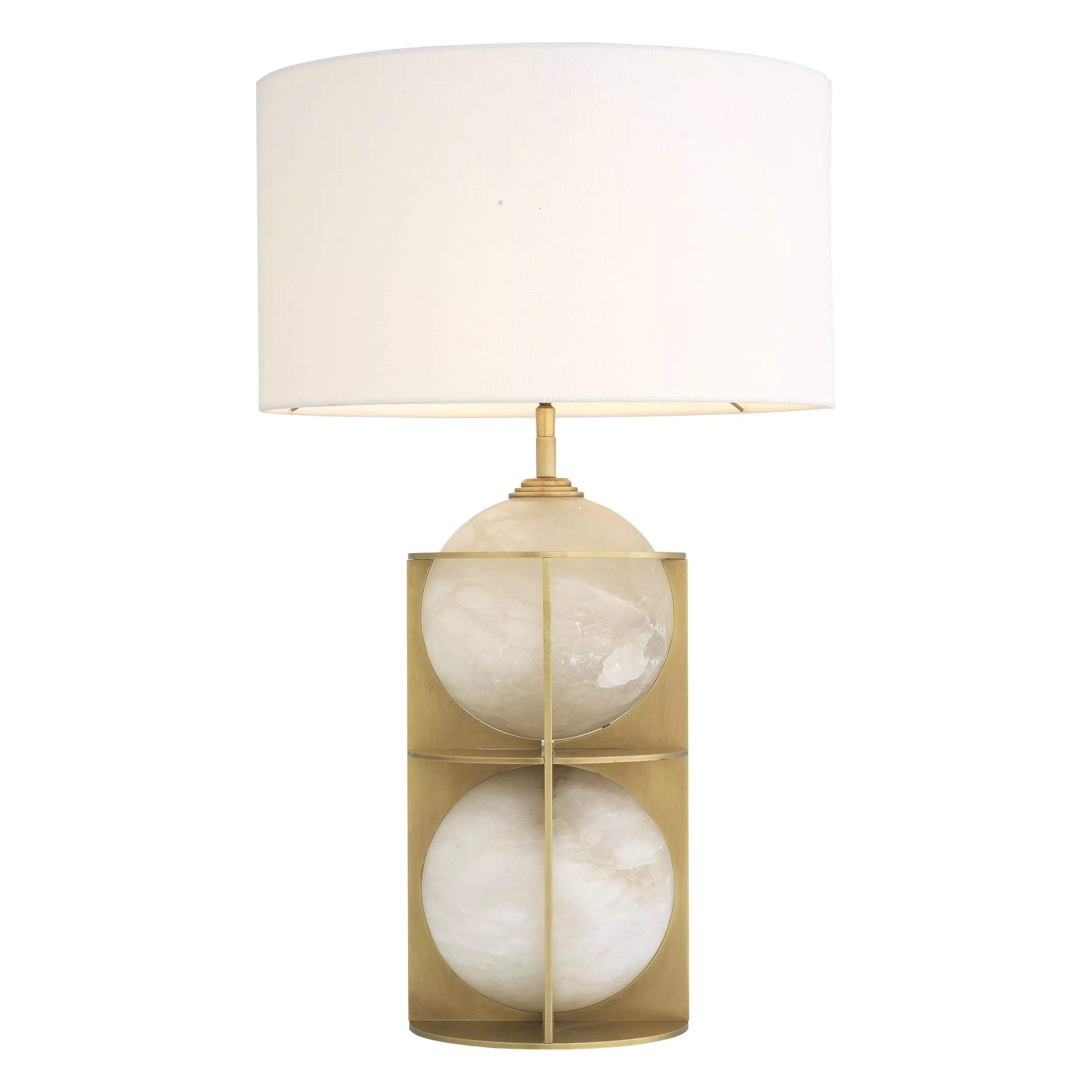 Eternity Table Lamp - (Antique Brass Finish | Alabaster) - Eichholtz - Luxury Lighting Boutique