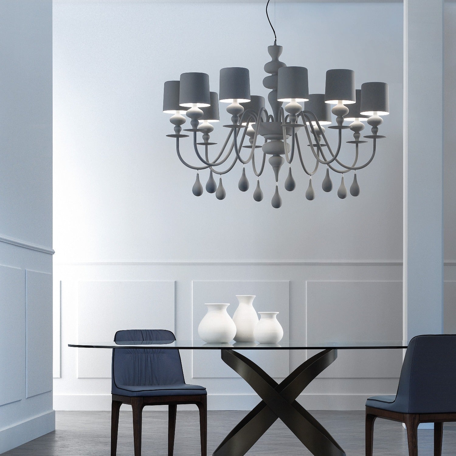 Eva Modern Chandelier [4 Sizes] - Masiero - Luxury Lighting Boutique