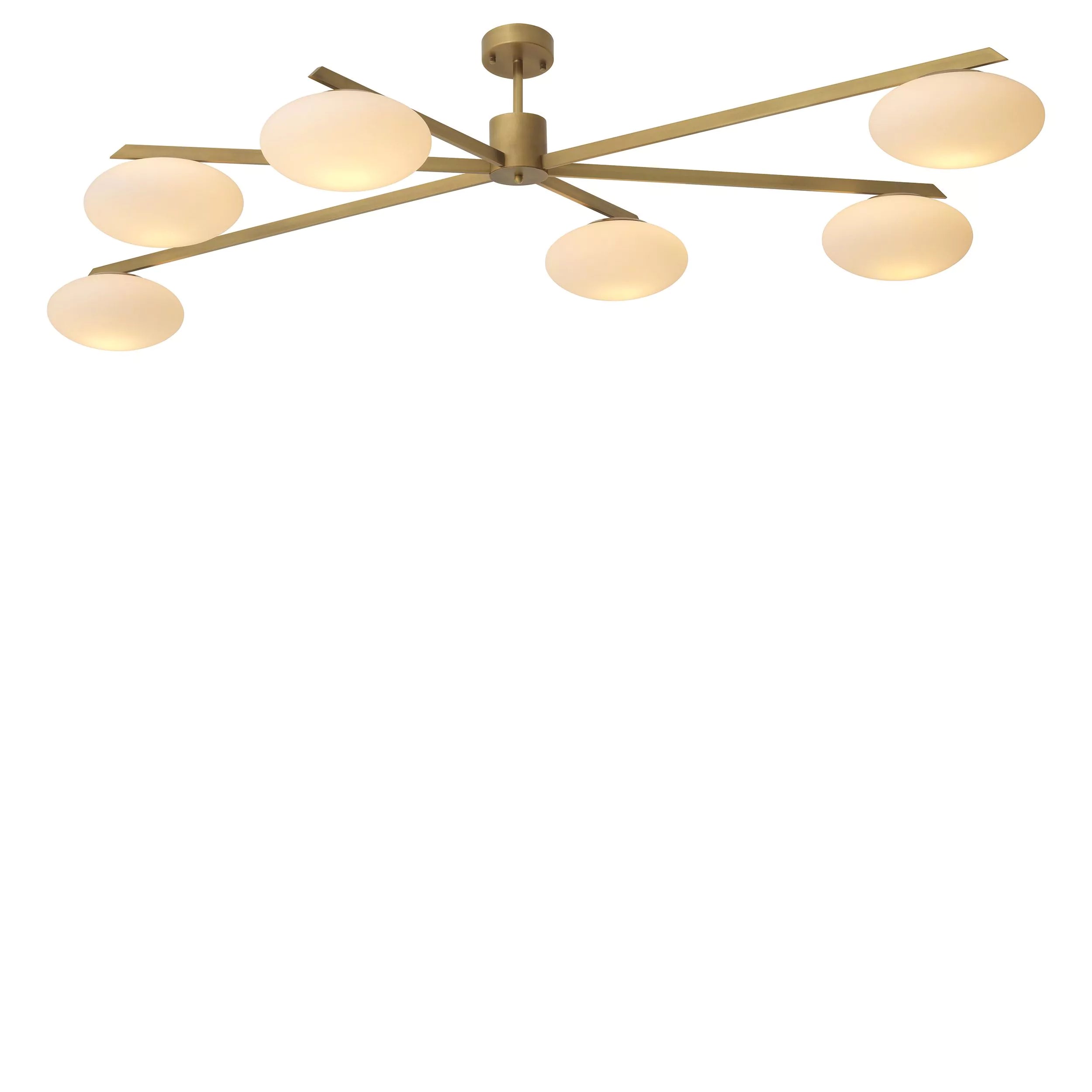 Evergreen S Modern Brass Chandelier -  Eichholtz - Luxury Lighting Boutique