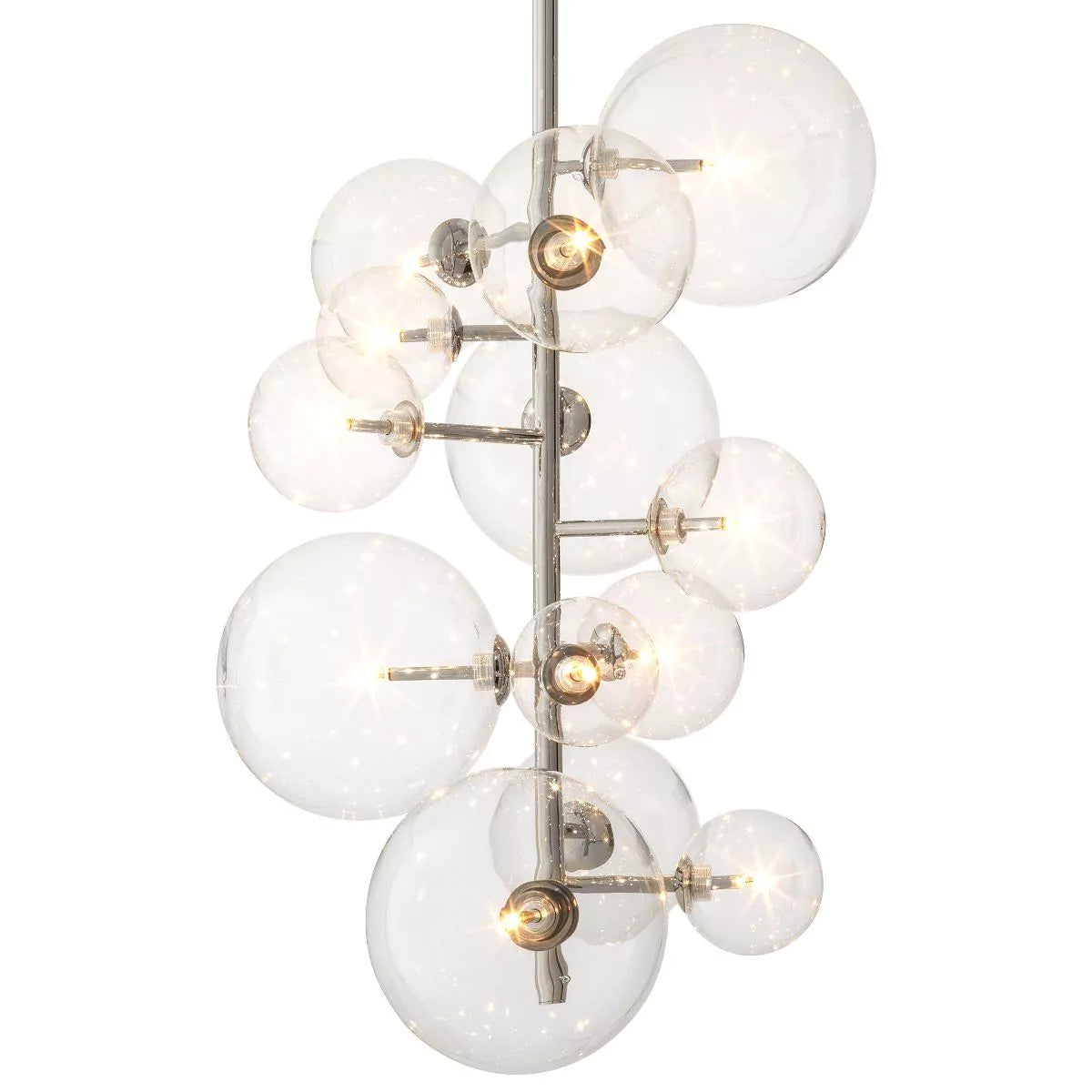 Ezra Modern Brass Chandelier [Antique Brass/Nickel/Bronze/Clear Glass) - Eichholtz - Luxury Lighting Boutique