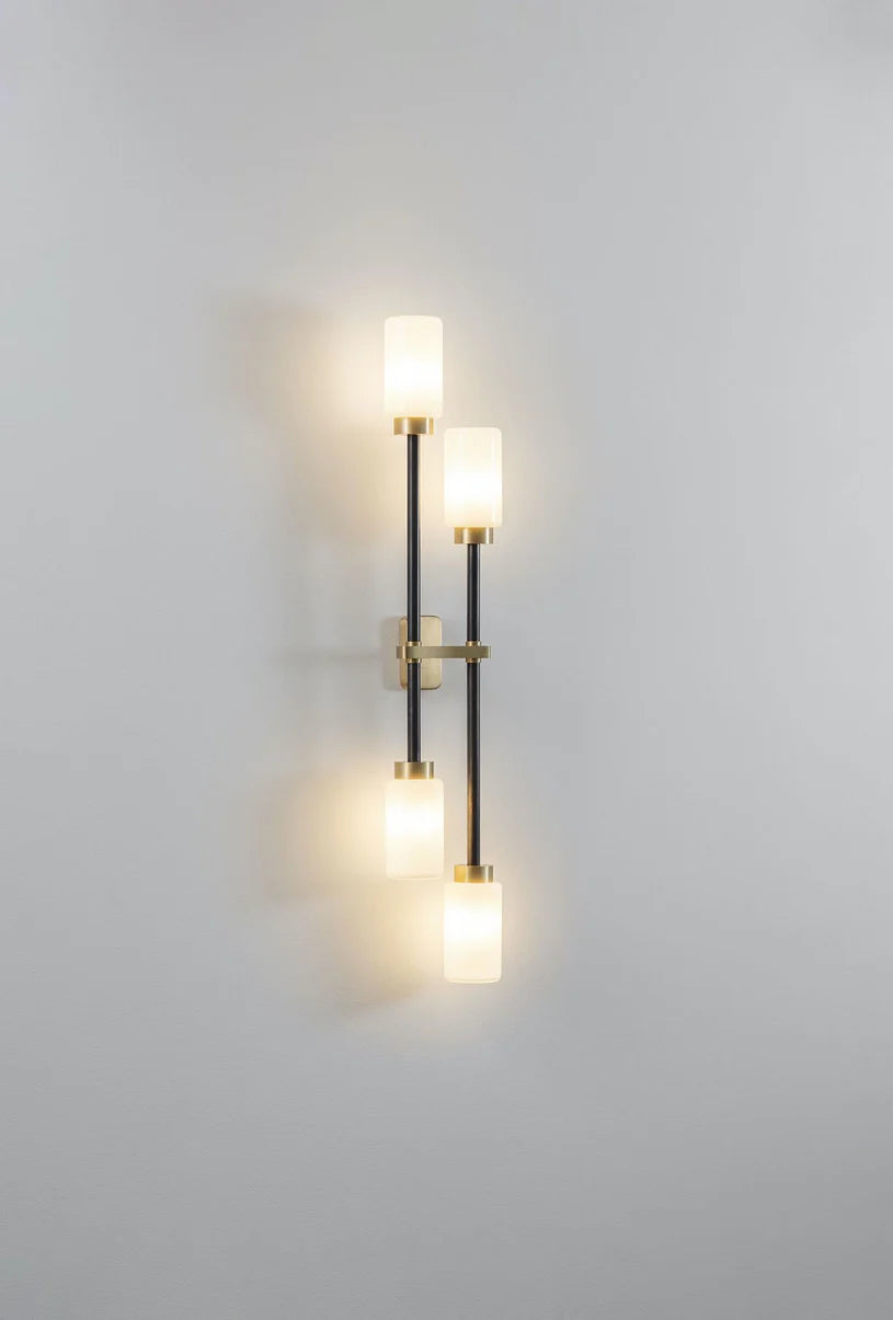 Farol Wall Light - L/R (Opal/Smoked Glass Finish) - Luxury Lighting Boutique