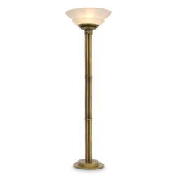 Figaro Floor Lamp - (Antique brass finish White glass) - Eichholtz - Luxury Lighting Boutique