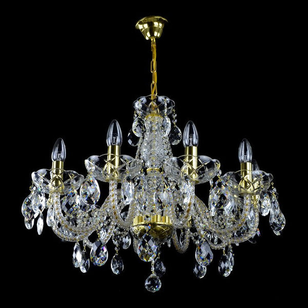 Finesse 10 Crystal Glass Chandelier (Gold/Silver) - Wranovsky - Luxury Lighting Boutique