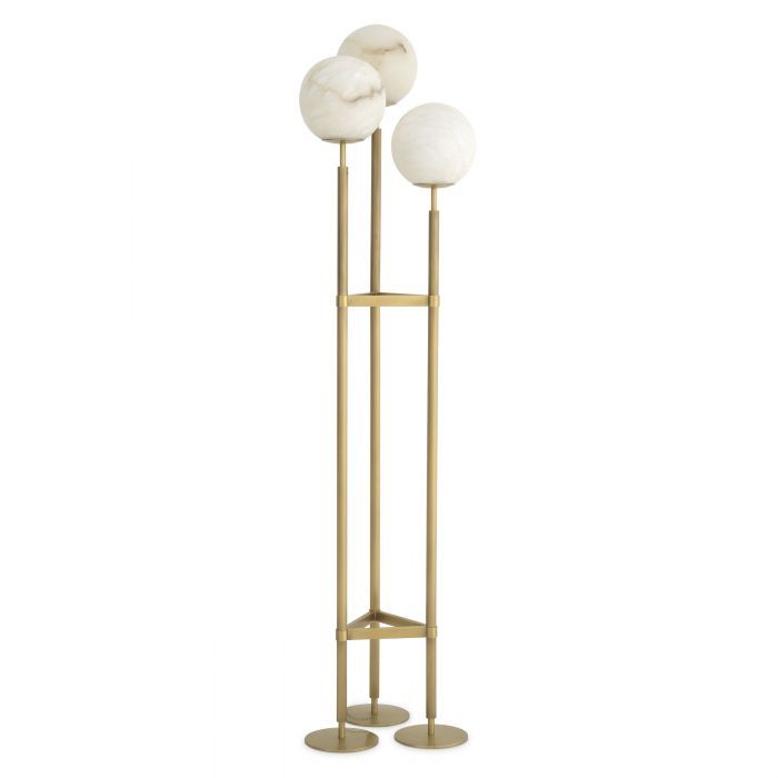 Fiori Floor Lamp - [Brass & Alabaster] - Eichholtz - Luxury Lighting Boutique