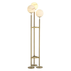 Fiori Floor Lamp - [Brass & Alabaster] - Eichholtz - Luxury Lighting Boutique