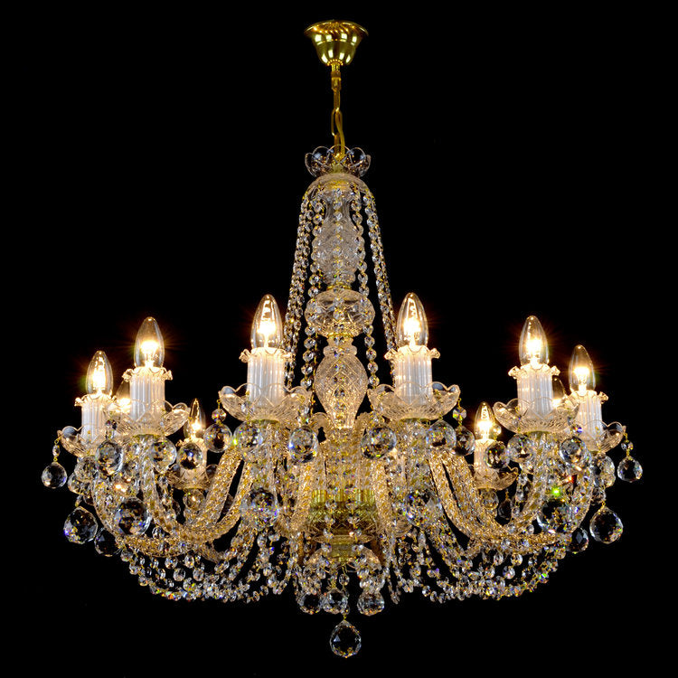 Flutto 12 Light Crystal Chandelier - Wranovsky - Luxury Lighting Boutique