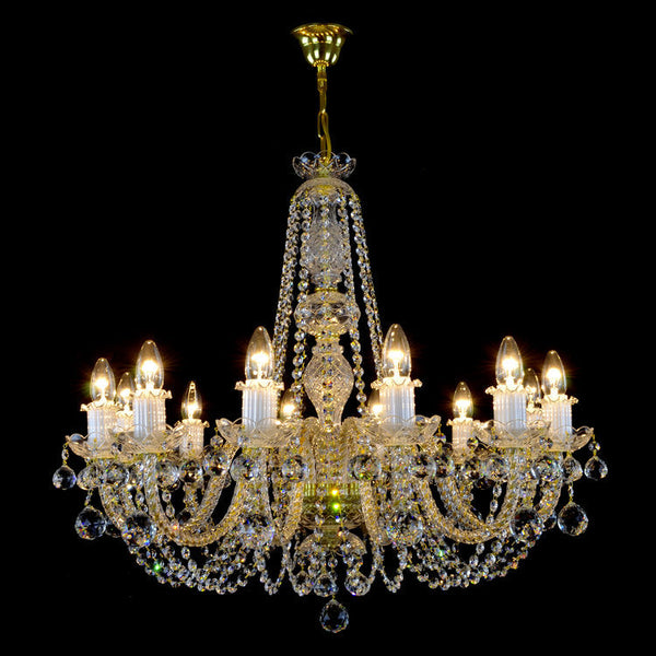 Flutto 12 Light Crystal Chandelier - Wranovsky - Luxury Lighting Boutique