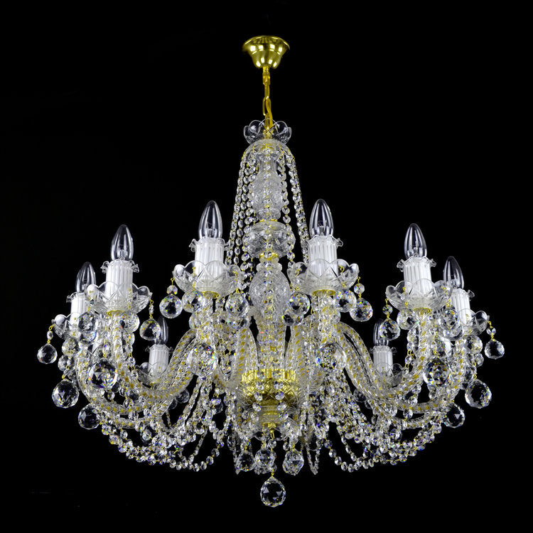 Flutto 12 Light Crystal Chandelier - Wranovsky - Luxury Lighting Boutique